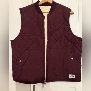 The North Face Maroon Quilted Vest (REVERSIBLE)